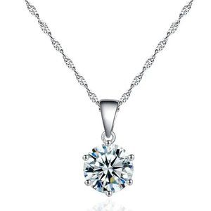 💎 NEW ❤️ Geometric Elegant 925 Sterling Silver Necklace